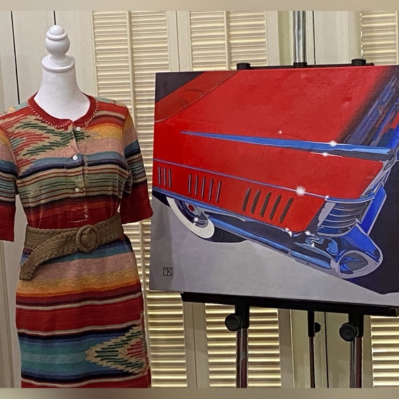 Buji Baja unusual tan fabric belt made from ribbons - Picture 6 of 10